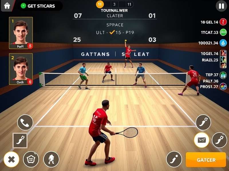 Squash Elite Of Andhra tournament gameplay with multiple players